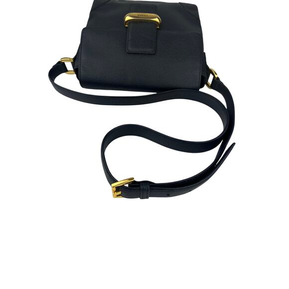 GIANFRANCO FERRÈ - SAFFIANO BLUE TEXTURED LEATHER CROSSBODY BAG - Picture 7 of 8